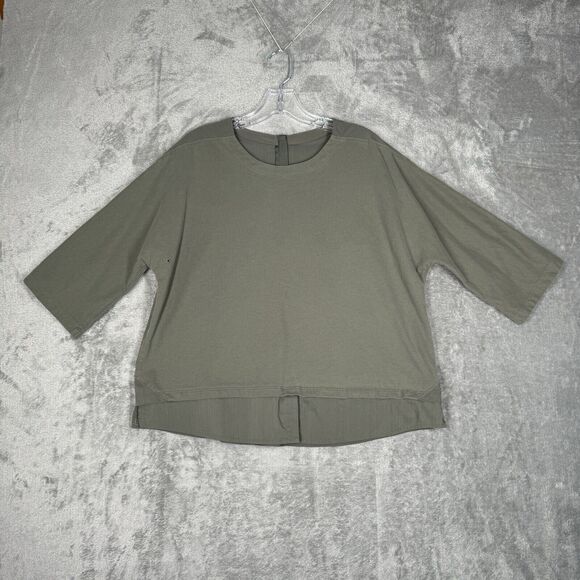 Lululemon Shirt Womens Medium Sage Green Live to Layer Casual Running Athleisure - Picture 2 of 7